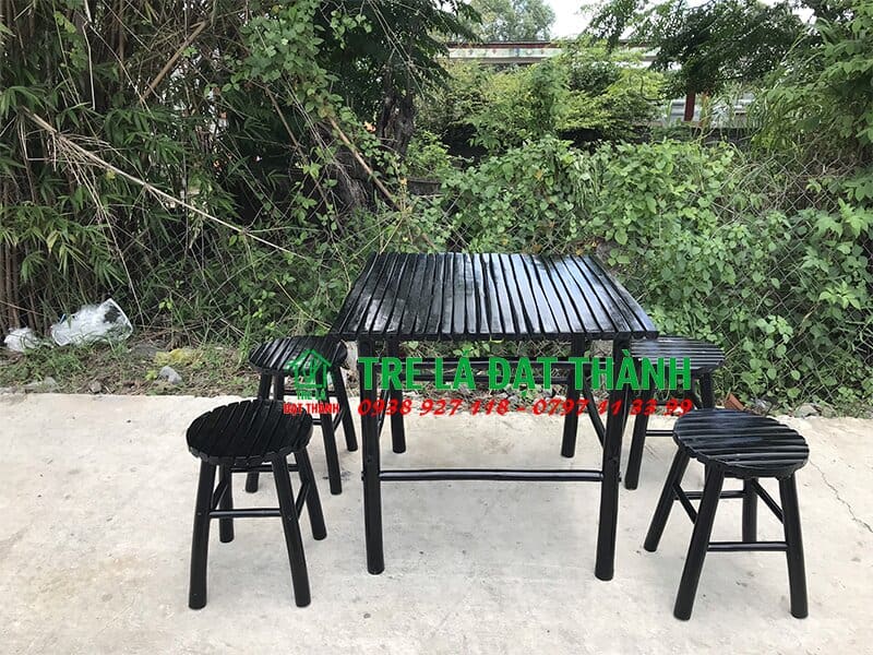 Bàn Ghế Ăn Bằng Tre - BGABT002